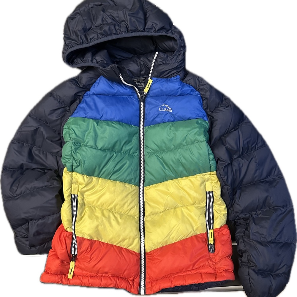 LL Bean Kids 650 Down Puffer Jacket Size 10-12